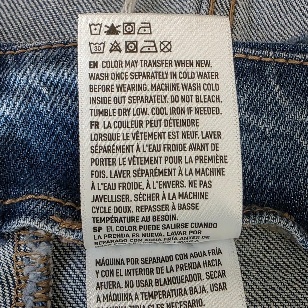 American Eagle Y2K Low-Rise A-Line Denim Mini Skirt Size 2 Medium Wash Raw EUC - Picture 12 of 12